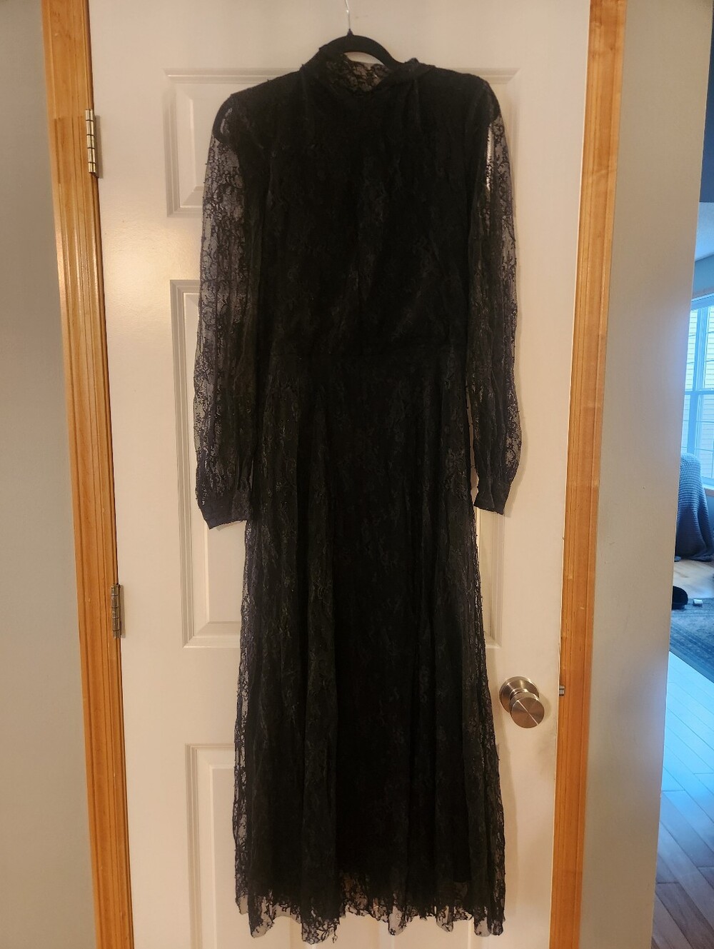 ZARA Black Lace-Trim Dress Collection, Size Medium